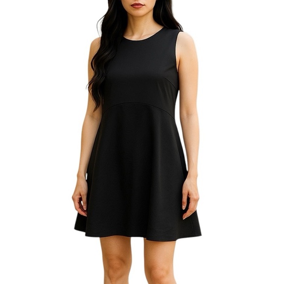 Ricki's Sleeveless Fit and Flare Dress Black - Picture 1 of 11